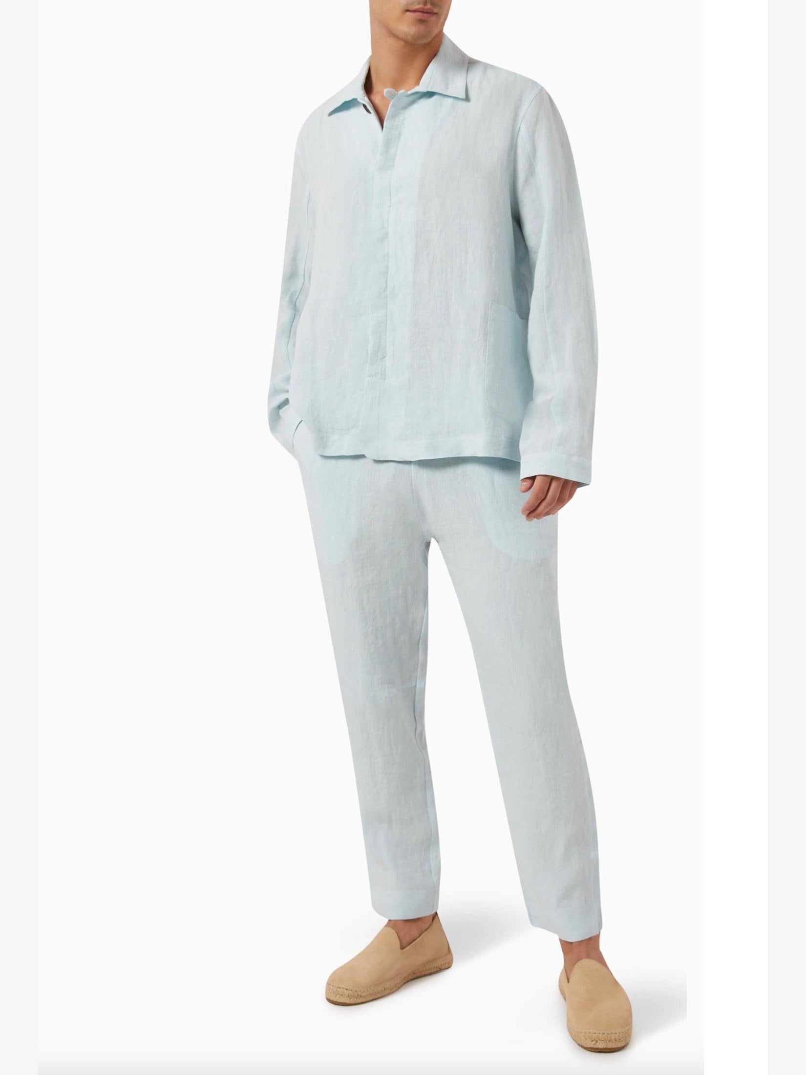 Linen drawstring trousers