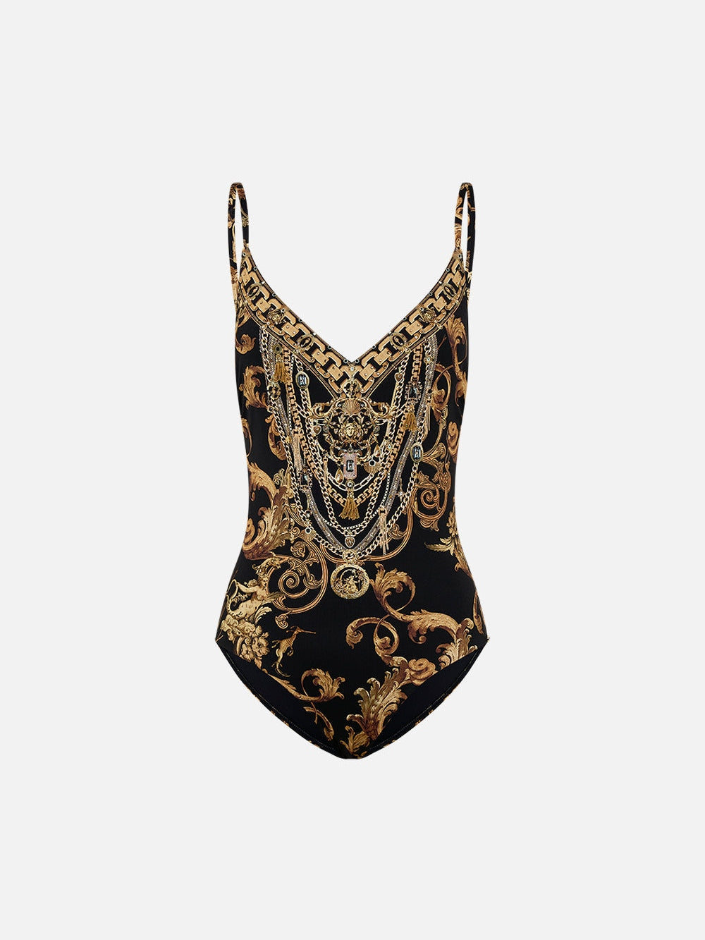 V neck underwire one piece