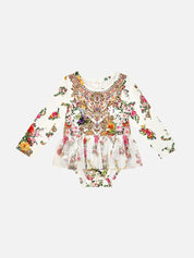 Babies long sleeve bodysuit with tutu skirt