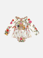 Babies long sleeve bodysuit with tutu skirt
