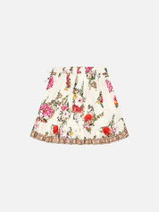 Kids wrap mini skirt with ruffle hem