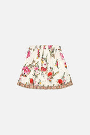 KIDS WRAP MINI SKIRT WITH RUFFLE HEM