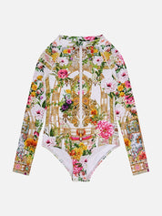 Kids long sleeve zip front paddle suit