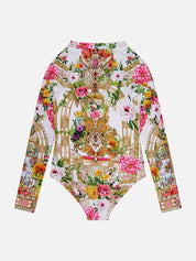 Kids long sleeve zip front paddle suit