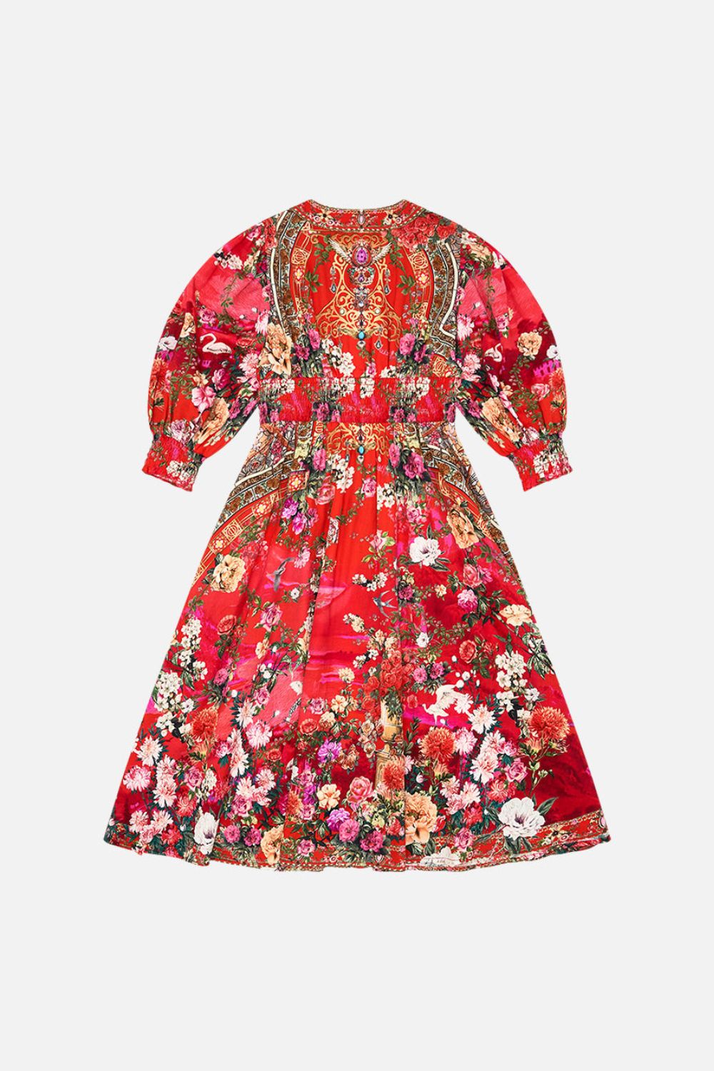 KIDS SHIRRED BUTTON THROUGH MAXI DRESS