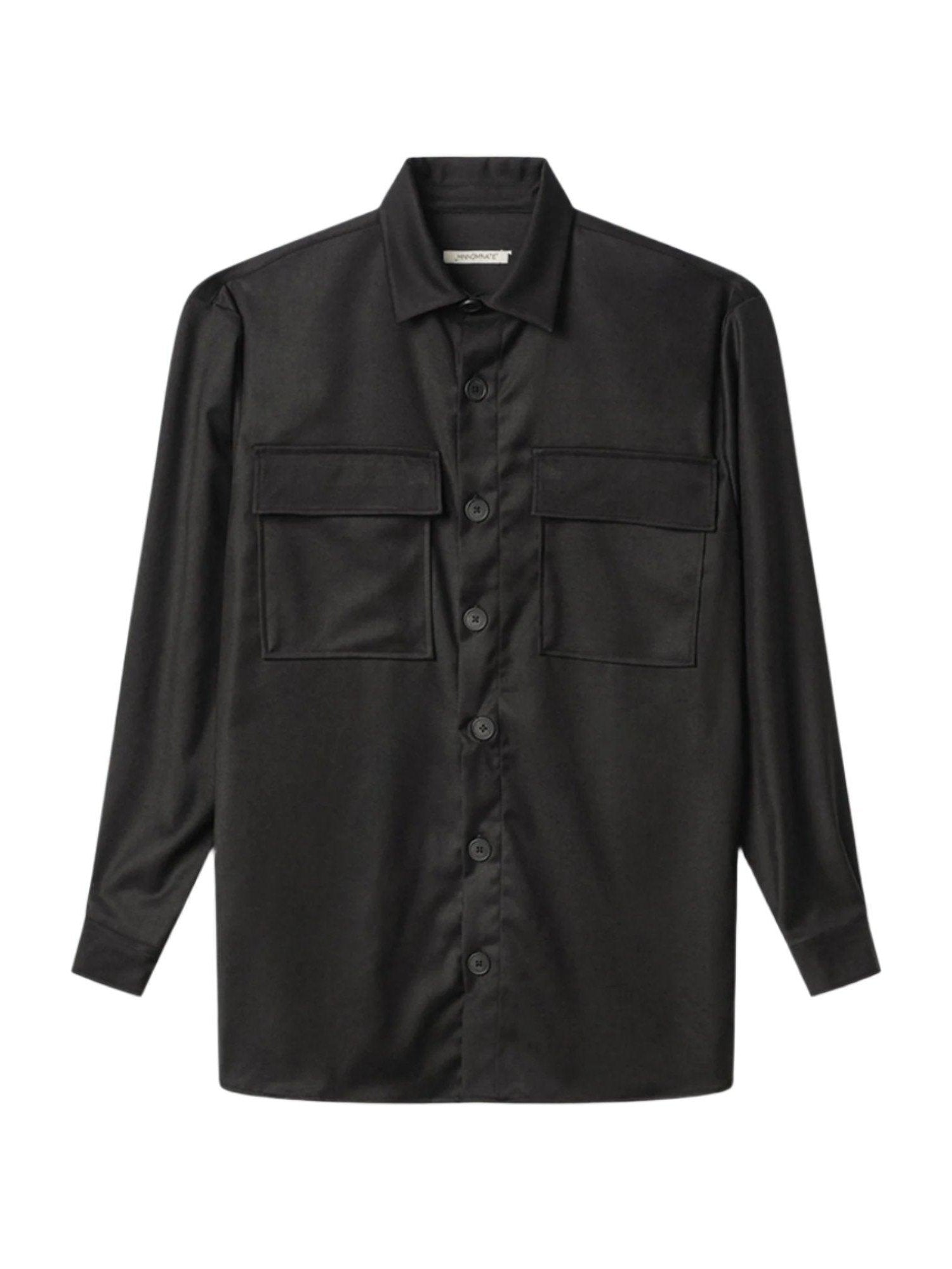 Shirt with pockets on the front black