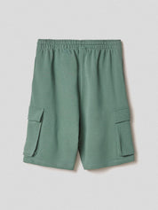 Basic fleece bermuda shorts with large pockets
