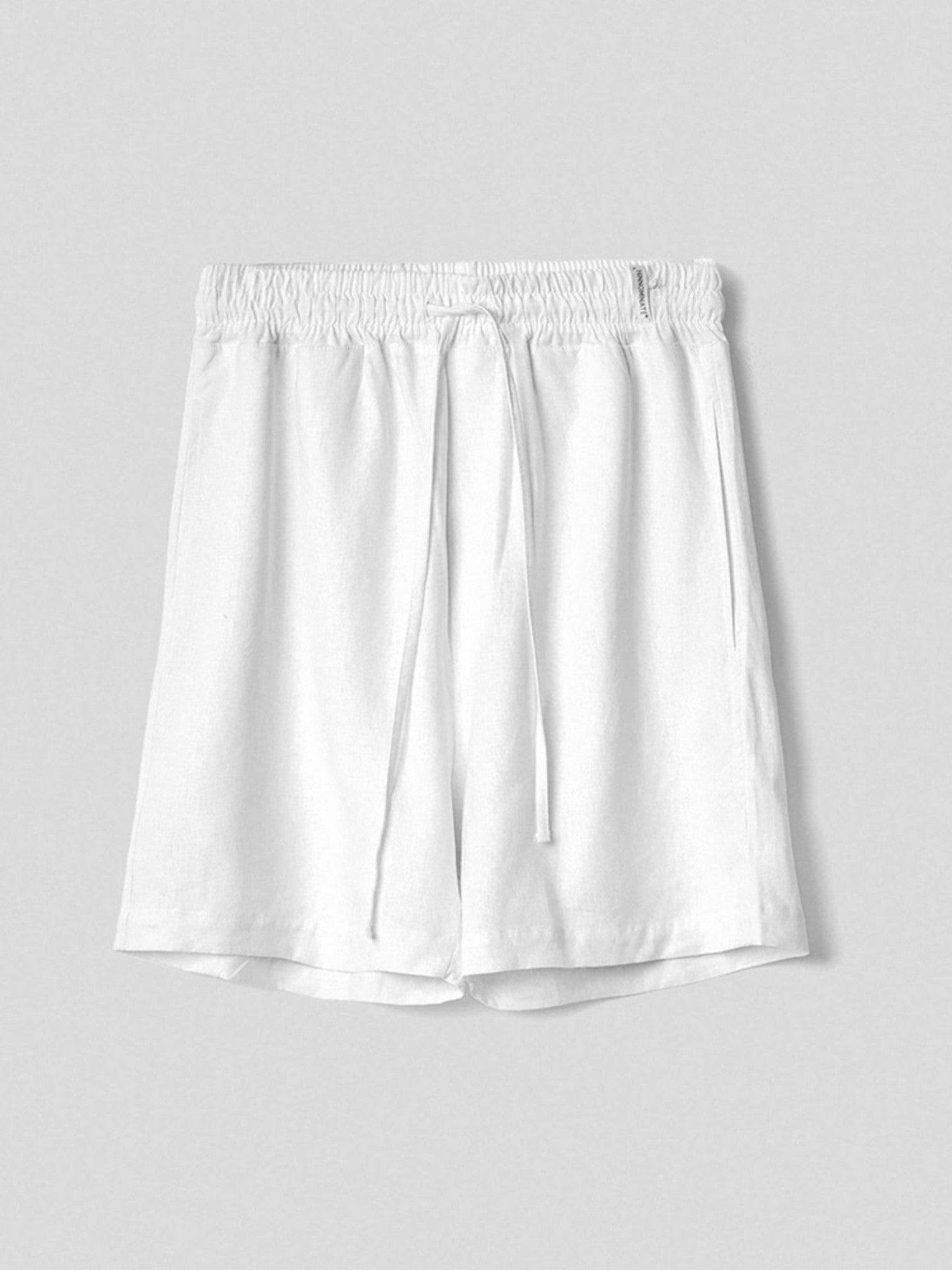 Linen bermuda shorts with drawstring