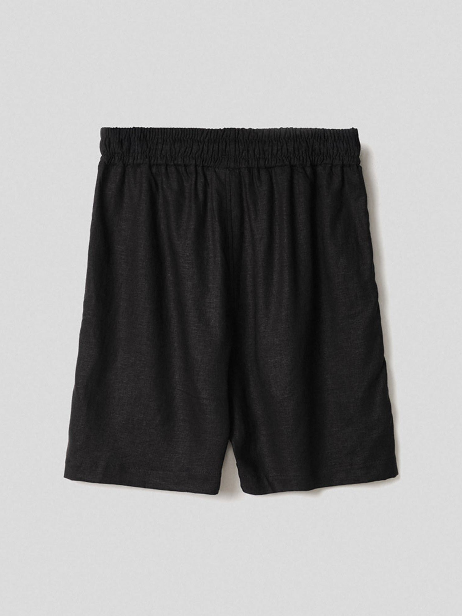 Linen bermuda shorts with drawstring