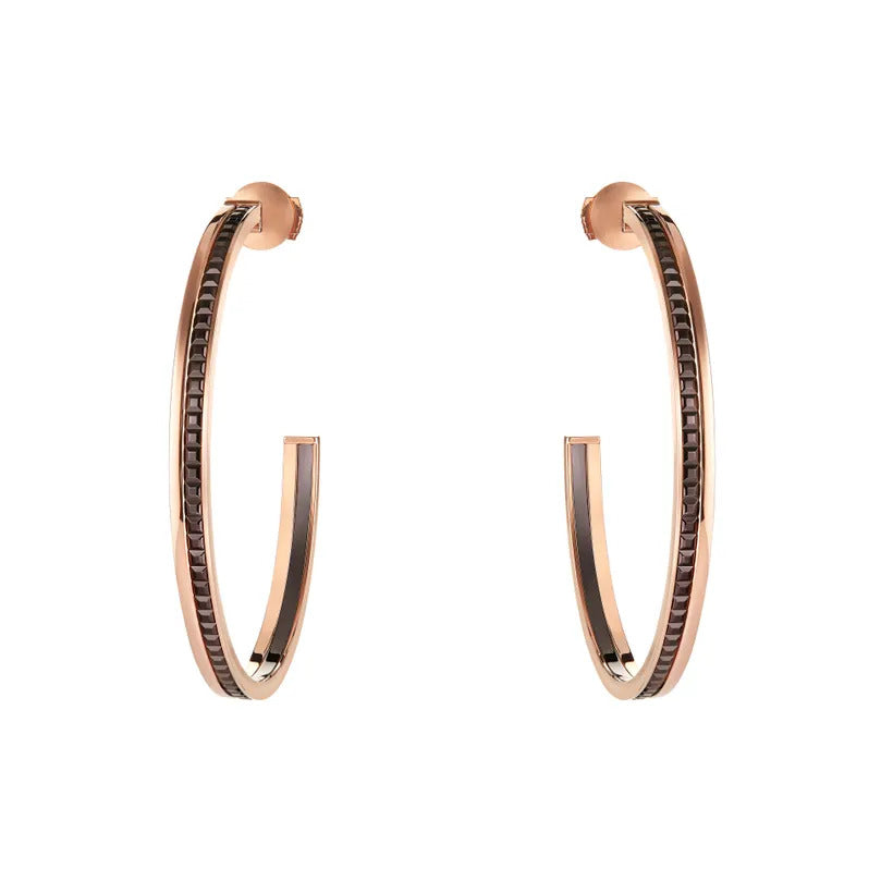 Quatre classique hoop earrings, large model