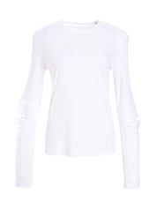 Astro Crew Silky Long Sleeve Top - White