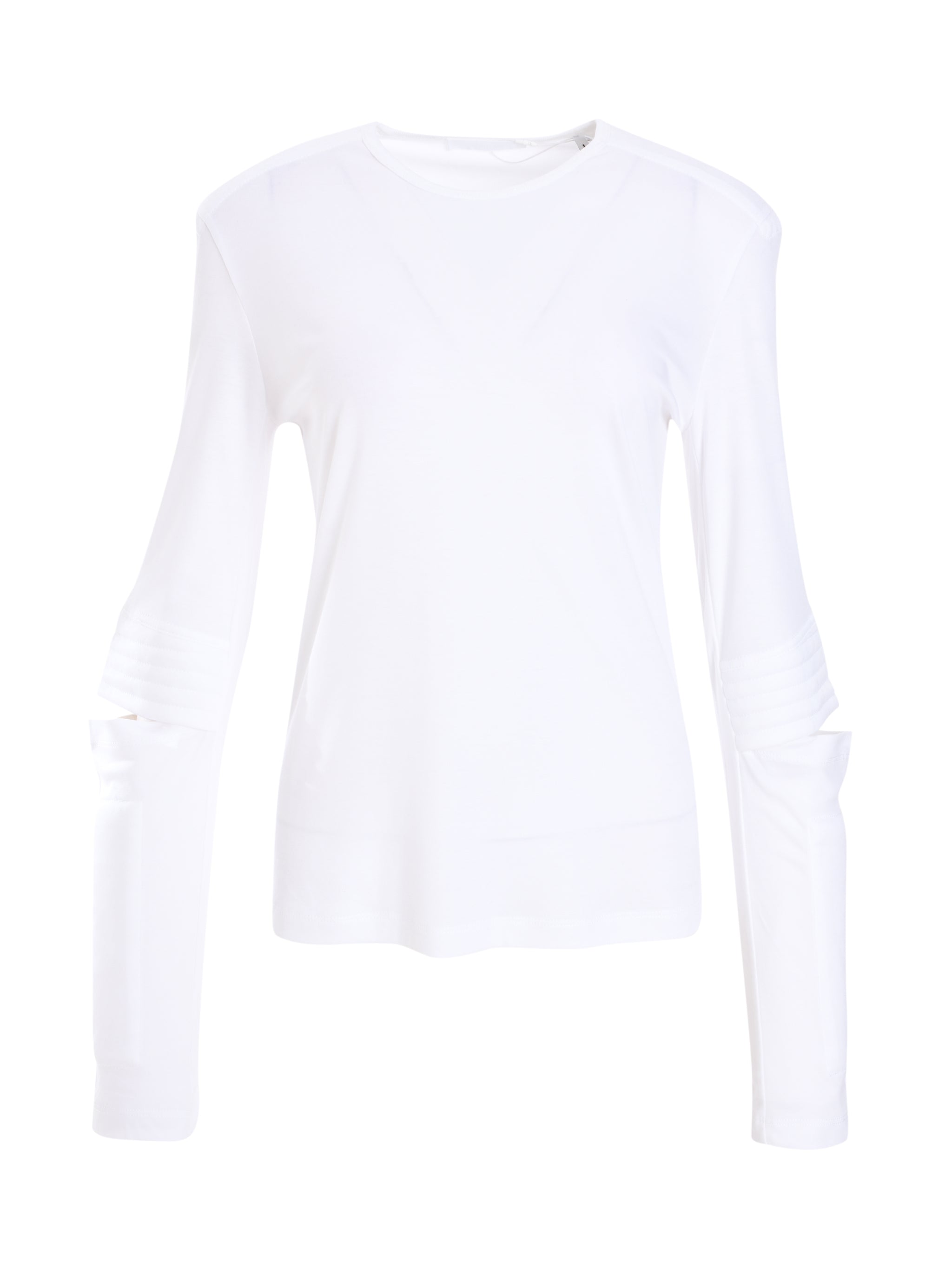 Astro Crew Silky Long Sleeve Top - White