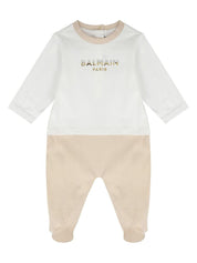 Balmain kids logo-appliqué cotton pajamas