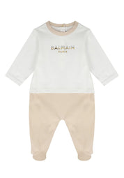 Balmain Kids logo-appliqué cotton pajamas