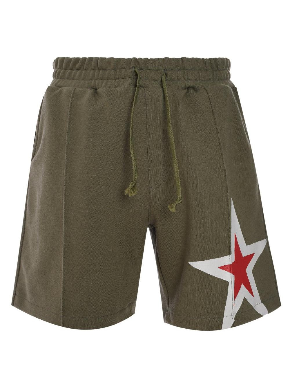 Pintuck sweat short star