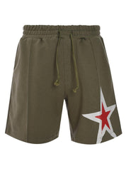 Pintuck sweat short star