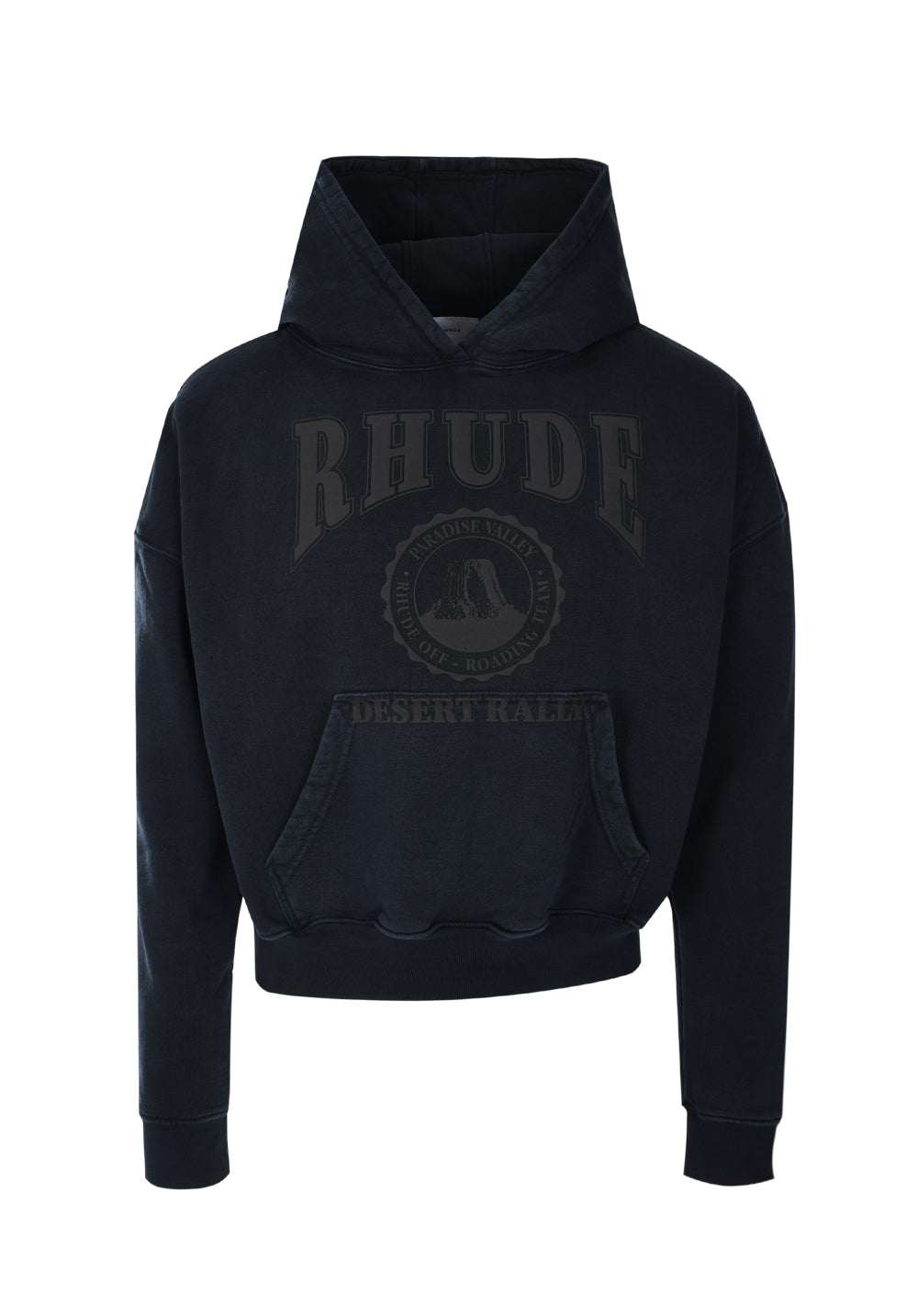 RHUDE CLOTHING,Sweatshirts Black Desert Valley cotton hoodie