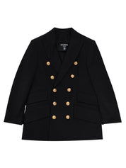 Balmain kids blazer nero bambina