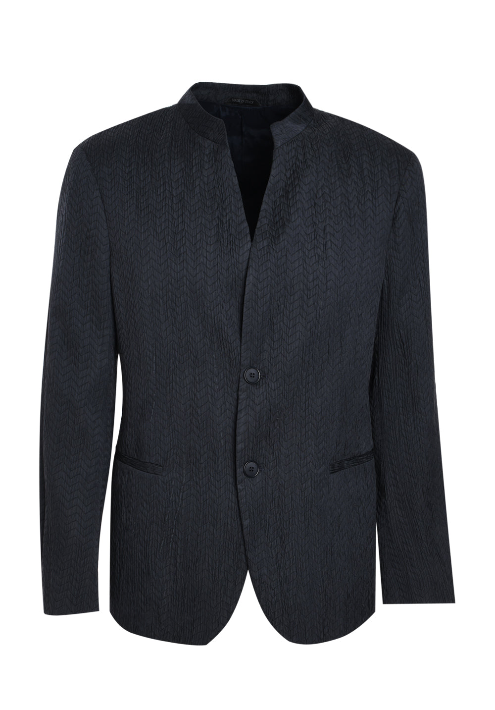 Giorgio Armani textured-finish single-breasted blazer