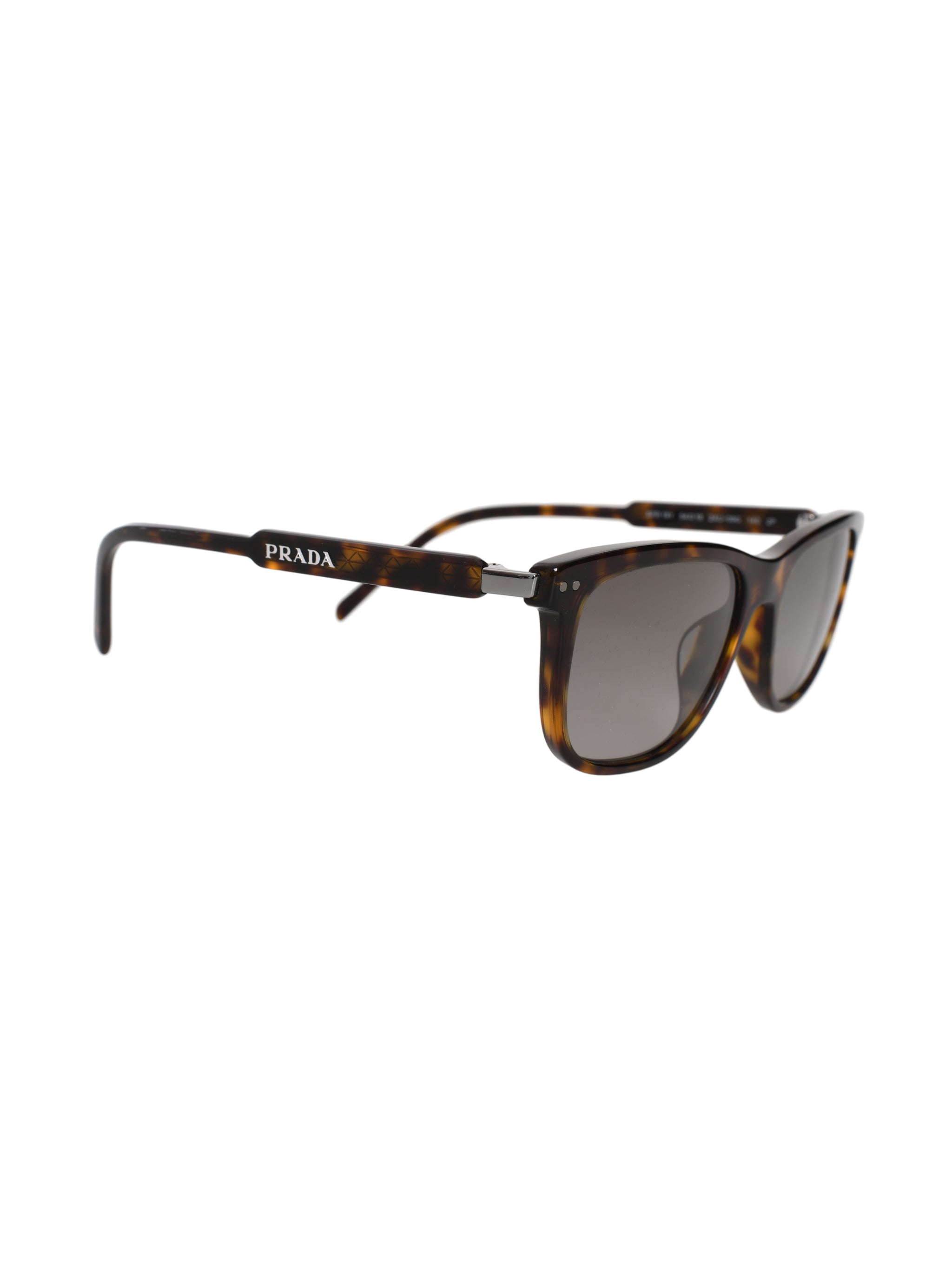 Prada Polarized Grey Smoke Square Sunglasses