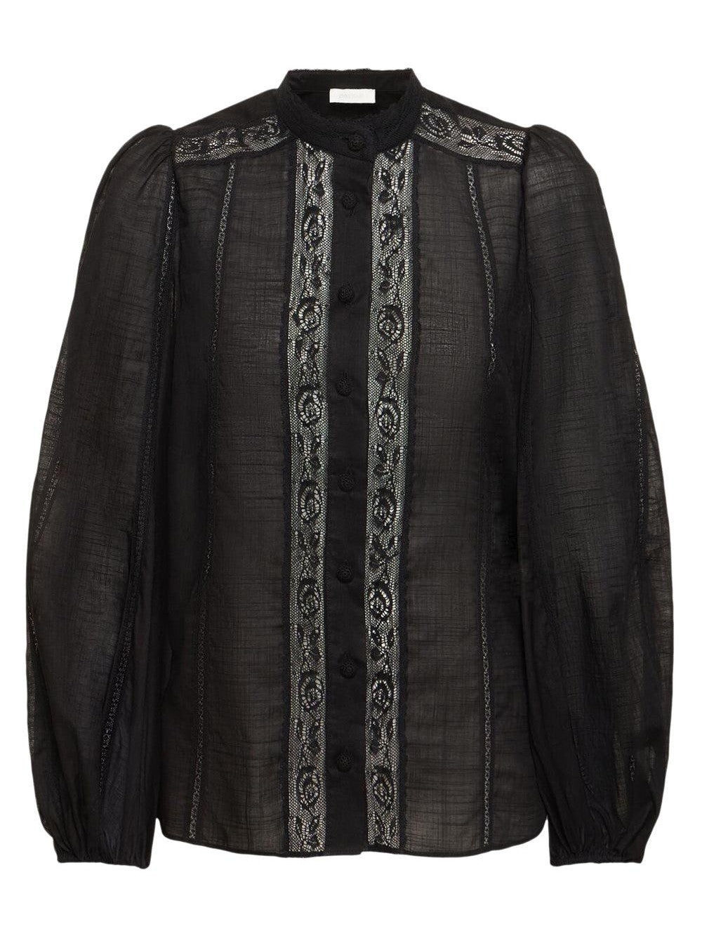 Halliday lace trim shirt