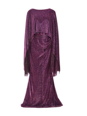 LONG DRESS PINPOINT METALLIC VOILE