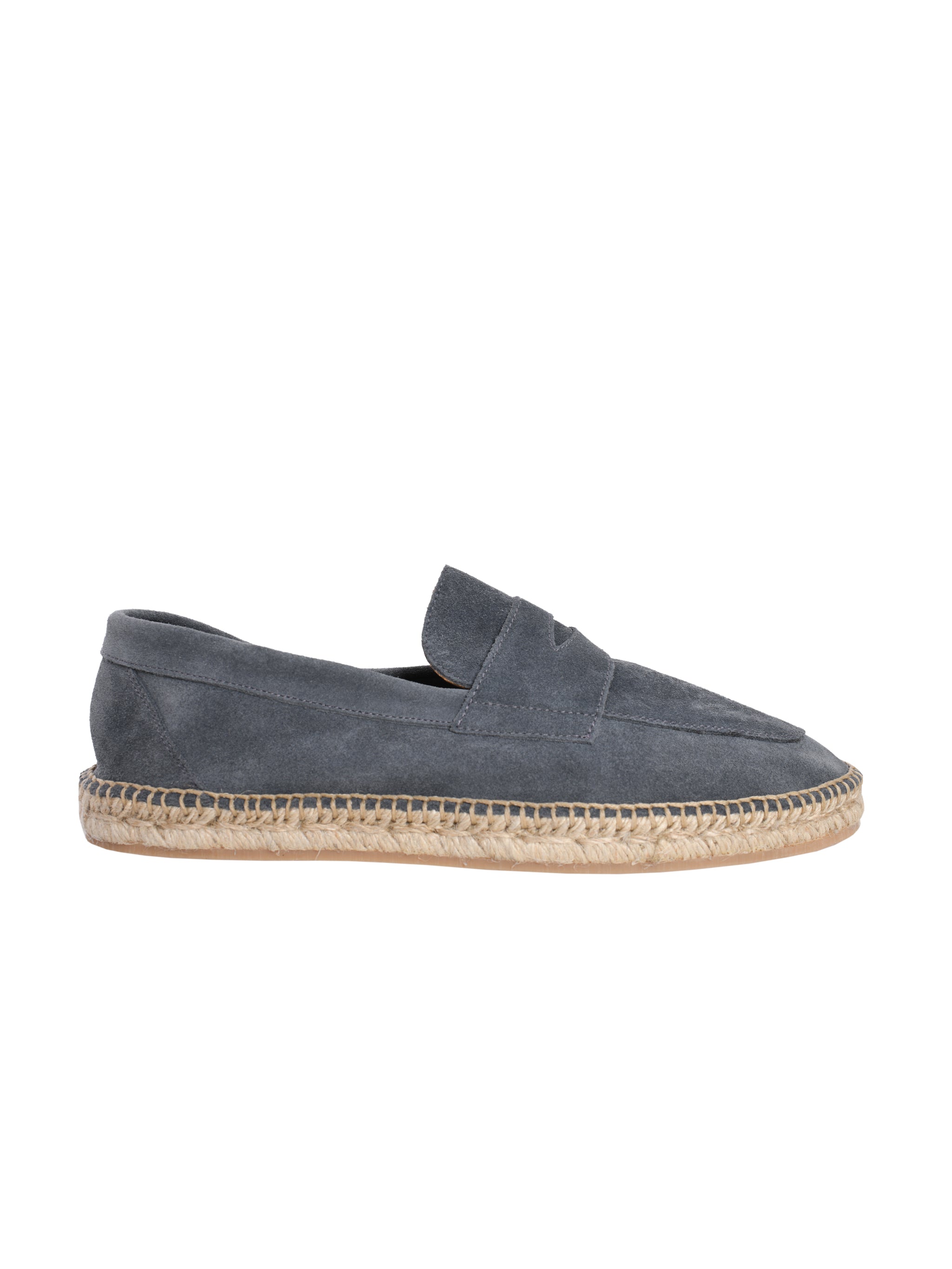 DIEGO GREY SUEDE PENNY ESPADRILLES