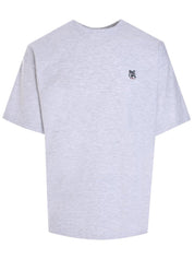 Back point blue flower tee shirt