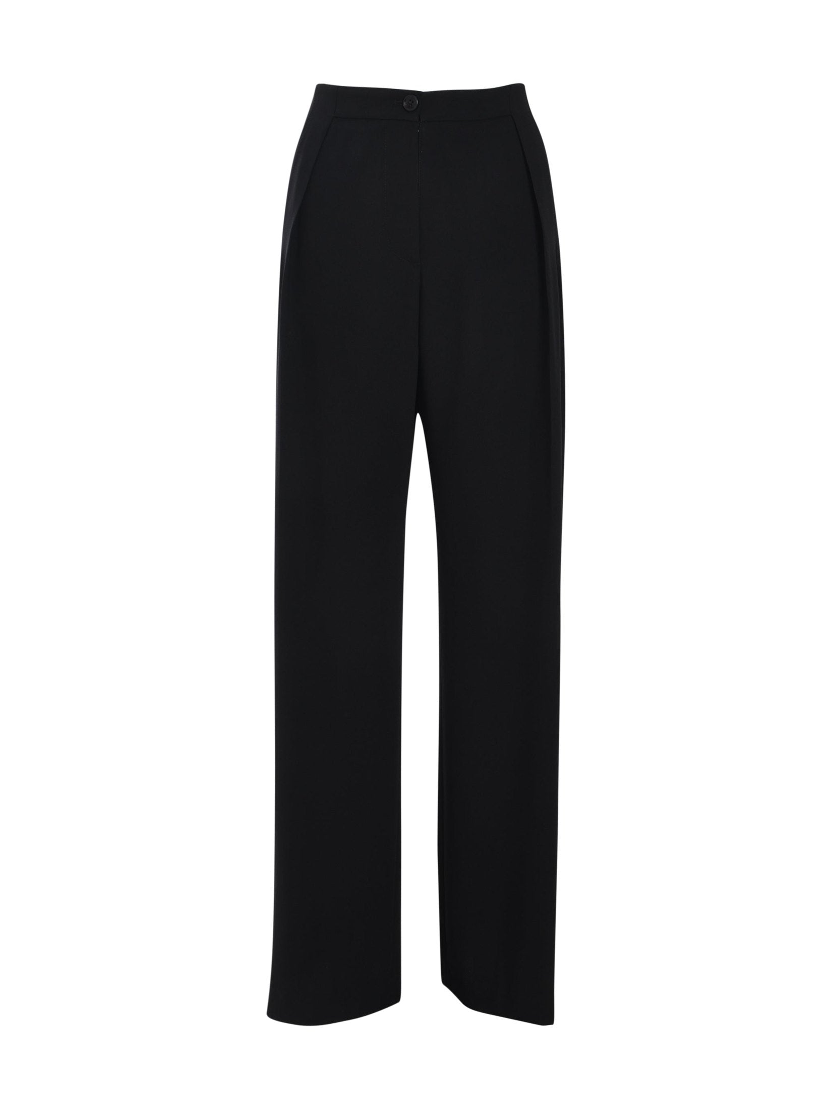Pleated black trousers