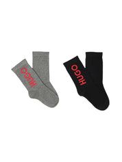 HUGO Kids 2-Pack Logo Sock