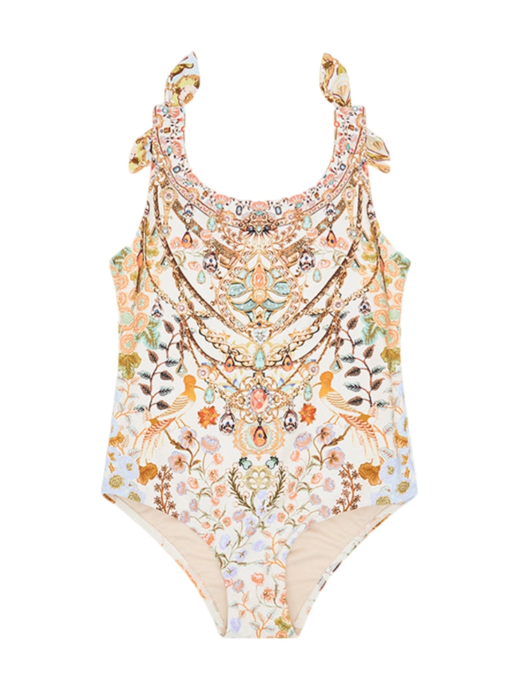 Kids tie shoulder one piece