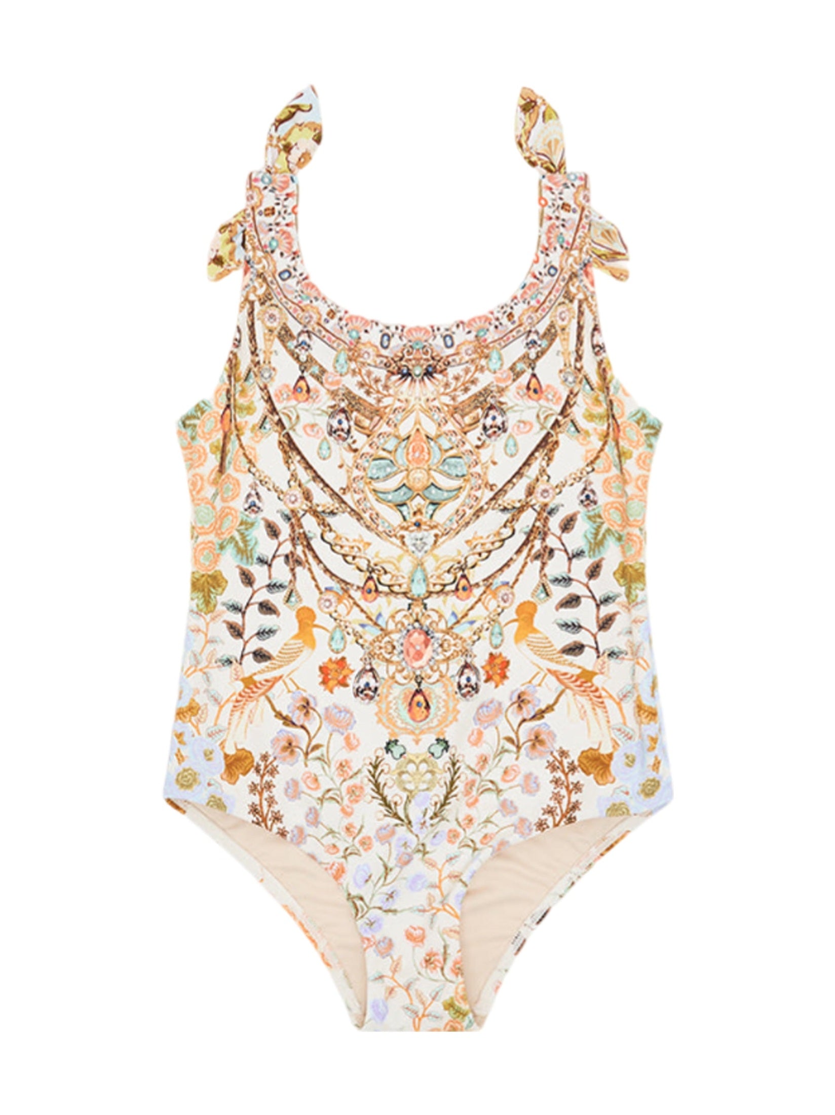 Kids tie shoulder one piece