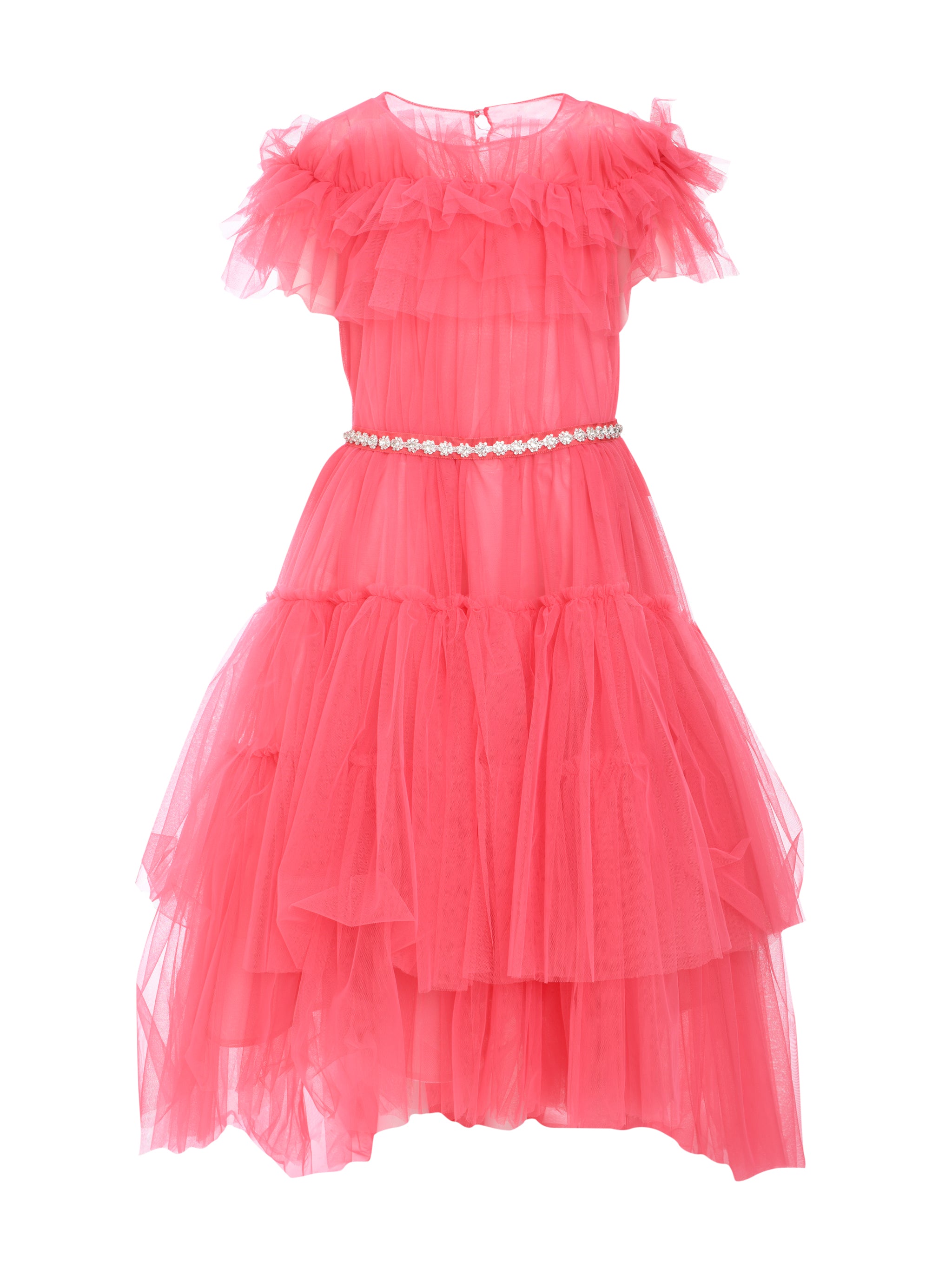 Marchesa Flounce Tulle Gown