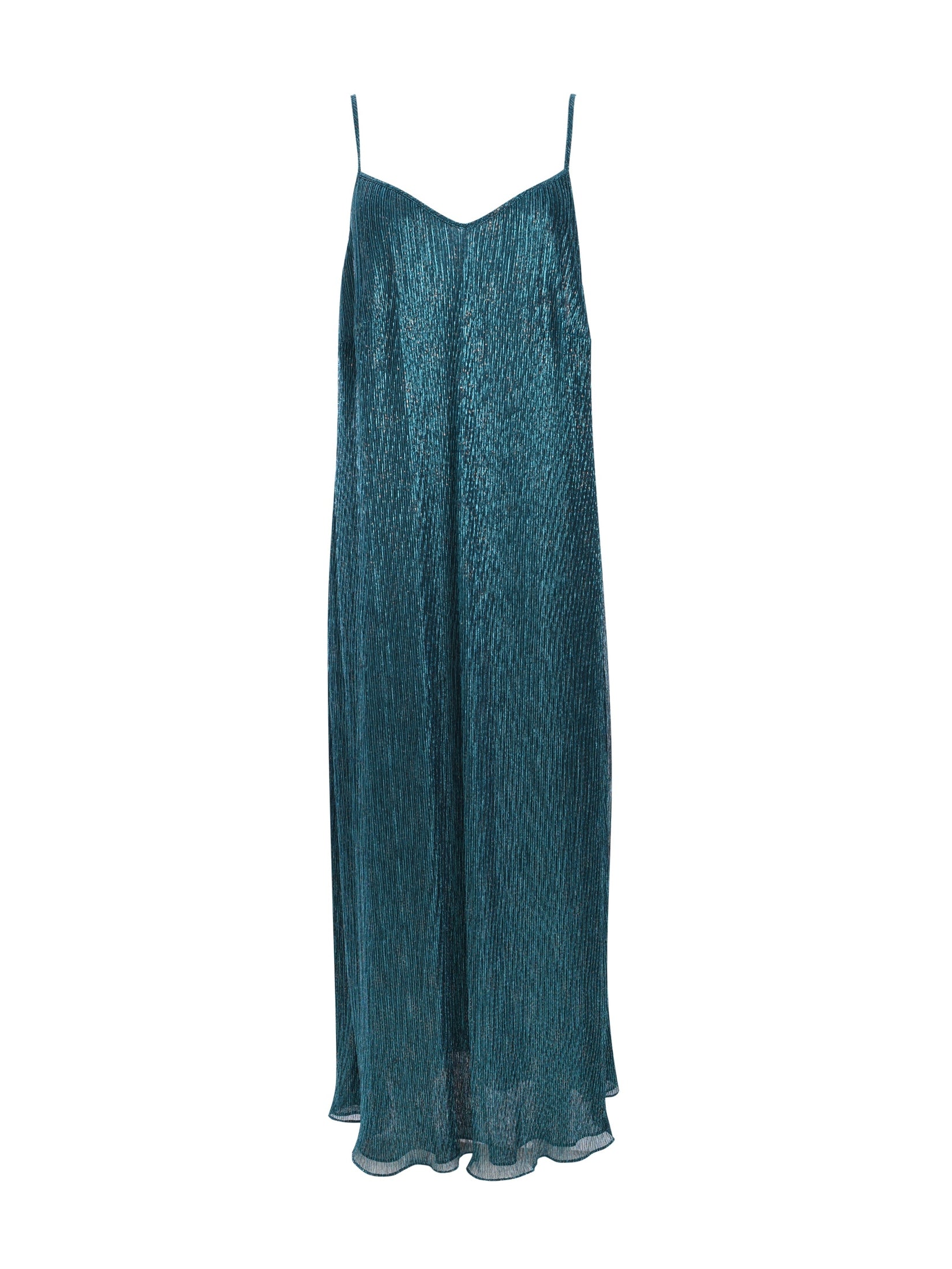 Long dress stardust metallic