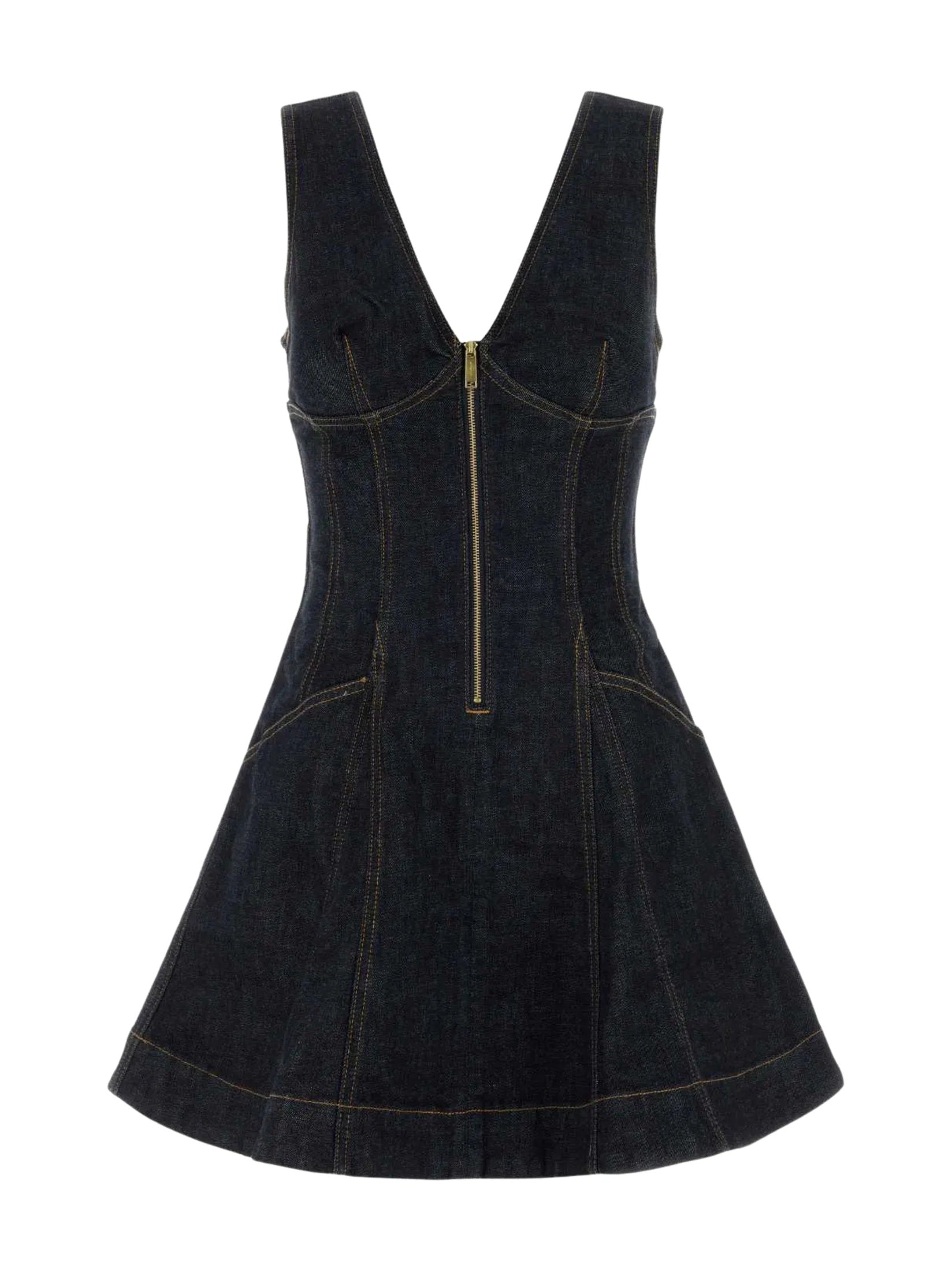 Indigo denim mini dress