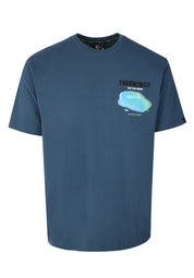 Men Keep Your FINGERX T-shirt in Dark Blue