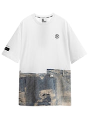 MWM DOUBLE TEXTURE DENIM T-SHIRT