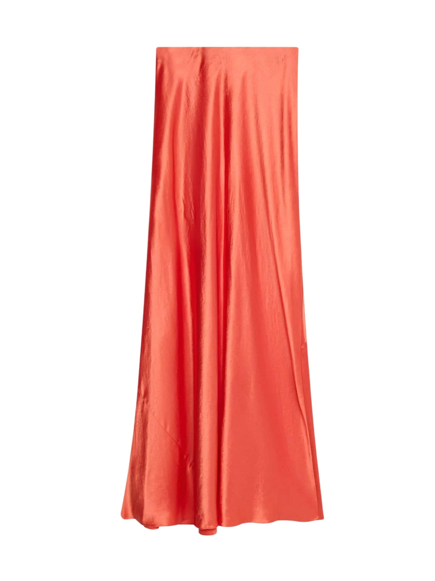 Satin maxi skirt