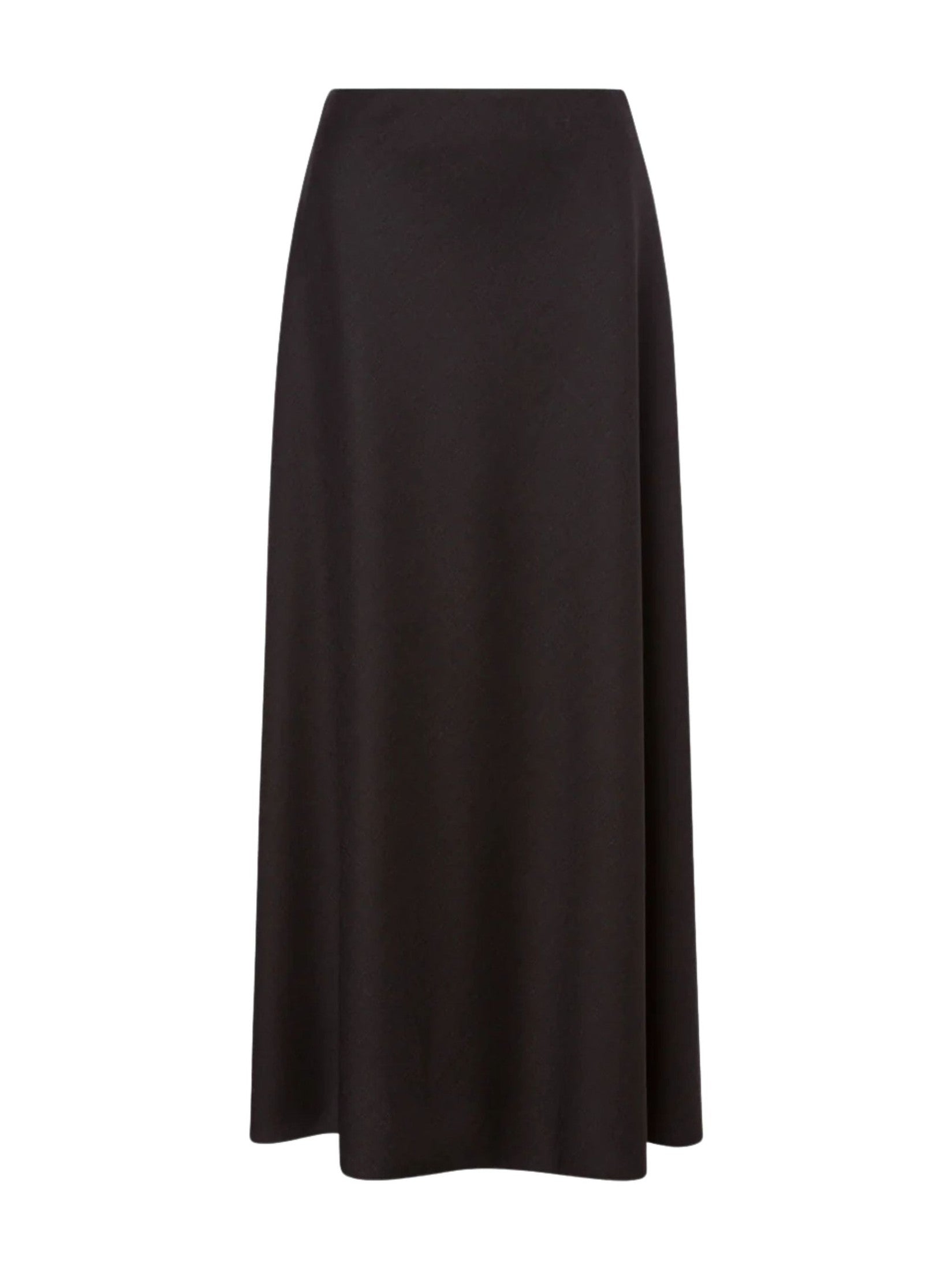 Slip-on skirt in tropical wool