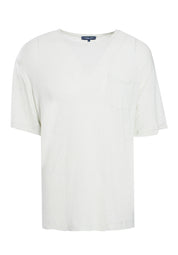 CARMO LINEN RELAXED FIT TEE WITH POCKET