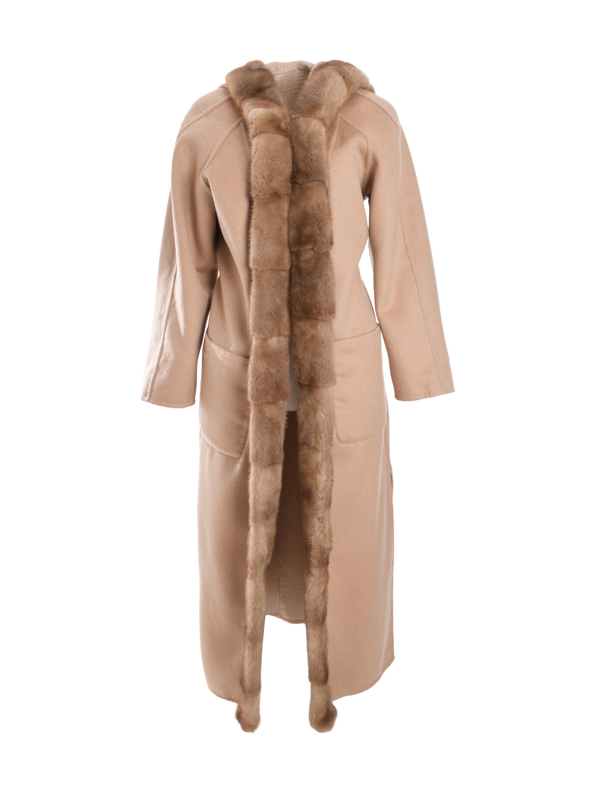 REVERSIBLE LONG COAT WITH MINK FUR