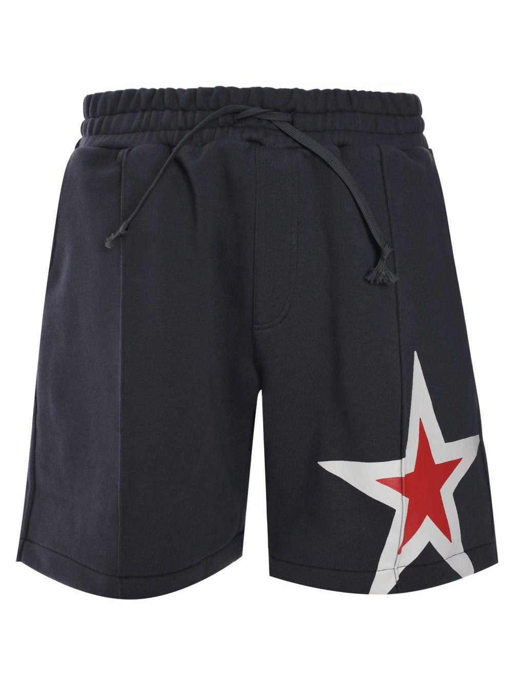 Pintuck sweat short star