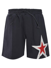 Pintuck sweat short star
