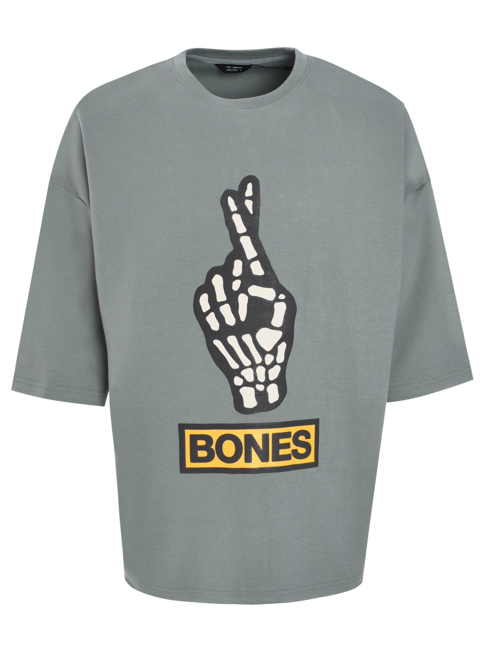 Bone crossed oversized tee