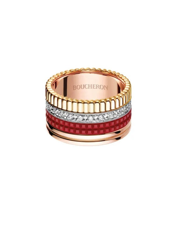 Quatre red edition large ring