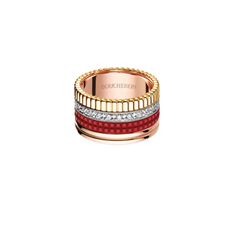 Quatre red edition large ring
