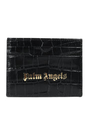 Palm Angels Black Logo Card Holder محفظة 