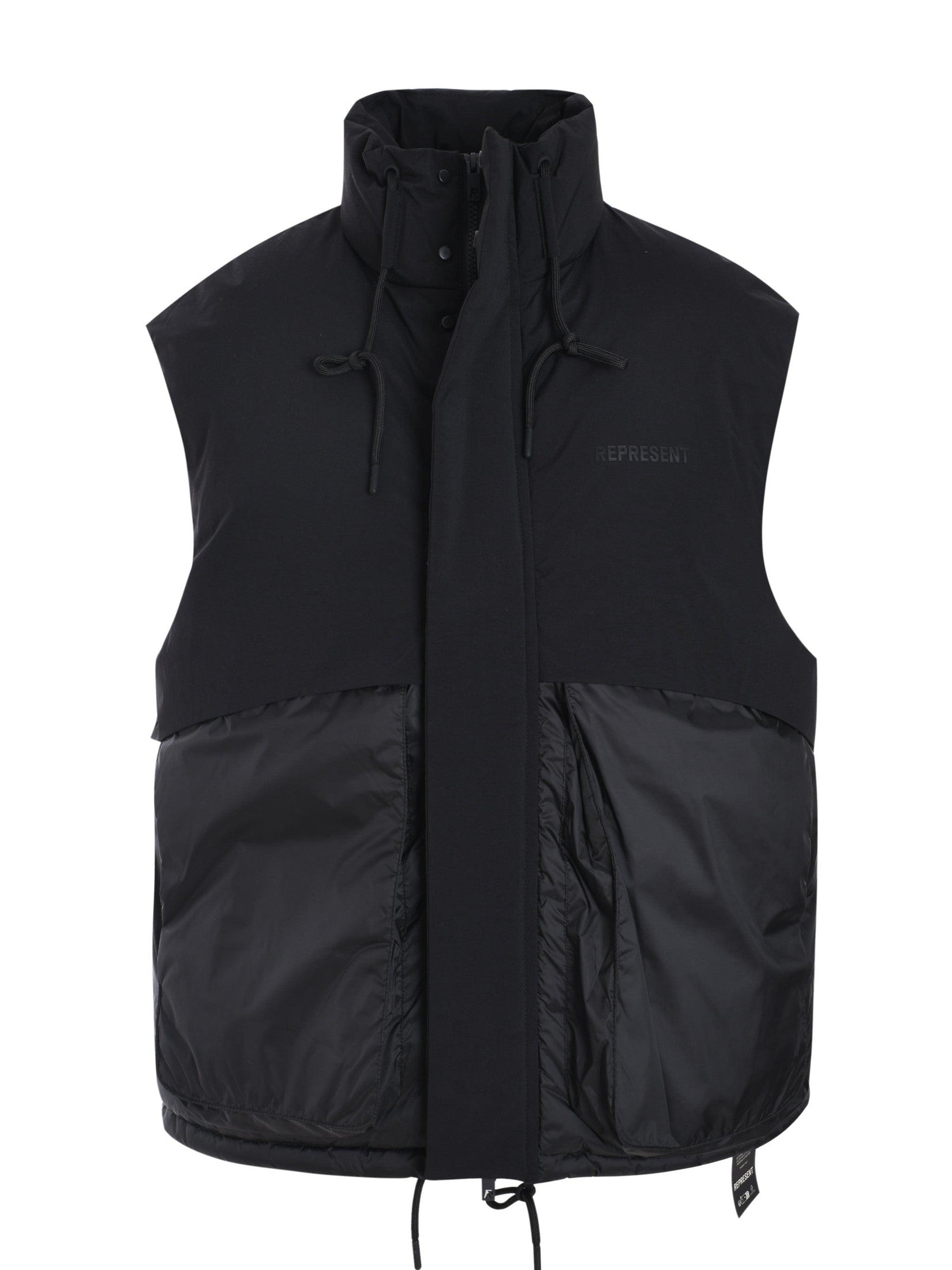 Layered puffer gilet