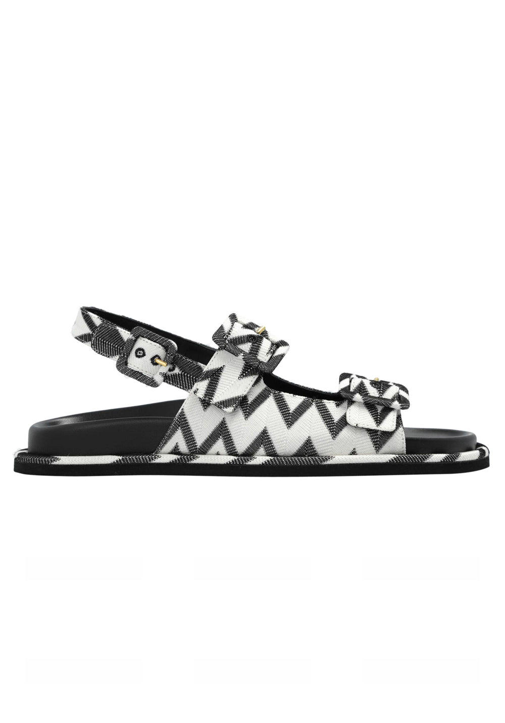 MIA SANDAL WAVE BLACK - WHITE / 0 360W-400M