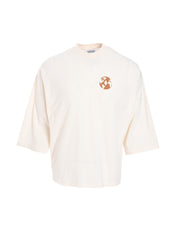 COUNTY GLOBE LOOSE T-SHIRT ECRU BROWN